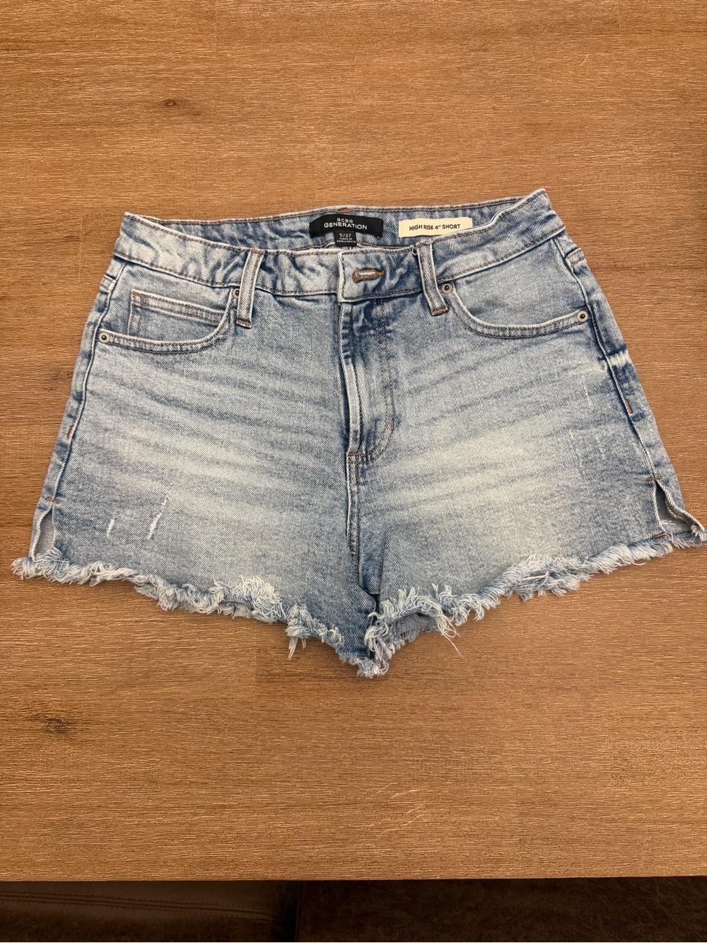 BCBG Generation High Rise 4” Short - Light Blue Denim - 5/27